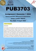 PUB3703 Assignment 3 (COMPLETE ANSWERS) Semester 1 2024 - DUE 19 April 2024