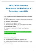 WGU C468 Information Management and Application of Technology Latest 2024