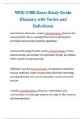 WGU C468 Exam Study Guide Glossary with Terms and Definitions