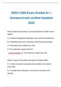 WGU C468 Exam Graded A+ | Answered and verified Updated 2024 
