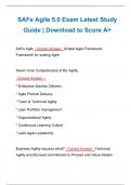 SAFe Agile 5.0 Exam Latest Study Guide | Download to Score A+ 