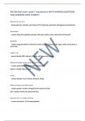 NR 546 final exam&colon; week 7 reproductive WITH VERIFIED QUESTIONS AND ANSWERS 100&percnt; CORRECT