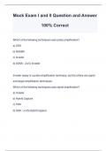 Mock Exam I and II Question and Answer 100&percnt; Correct