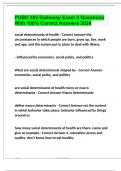 PUBH 302 Galloway Exam 2 Questions With 100&percnt; Correct Answers 2024