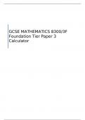 AQA   GCSE MATHEMATICS   Foundation Tier Paper 3 Calculator MARK SCHEME FOR JUNE 2023      8300/3F
