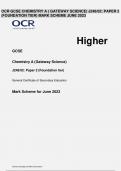 OCR GCSE CHEMISTRY A ( GATEWAY SCIENCE) J248/02: PAPER 2 (FOUNDATION TIER) MARK SCHEME JUNE 2023