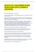 DEATH OF A SALESMAN EXAM QUESTIONS WITH CORRECT ANSWERS (1)