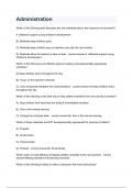 Administration Questions & answers