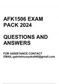 AFK1506 EXAM PACK 2024(Questions and answers)