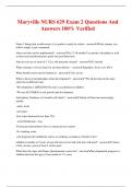 Maryville NURS 629 Exam 2 Questions And Answers 100&percnt; Verified