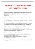 MGMT CH 1 EXAM QUESTIONS WITH 100% CORRECT ANSWERS