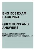 ENG1503 EXAM PACK 2024(Questions and answers)