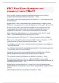 ETC2 Final Exam Questions and answers &vert; Latest 2024&sol;25