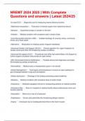 NREMT 2024 2025 &vert; With Complete Questions and answers &vert; Latest 2024&sol;25