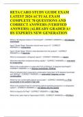RETA CARO STUDY GUIDE EXAM LATEST 2024 ACTUAL EXAM COMPLETE 70 QUESTIONS AND CORRECT ANSWERS (VERIFIED ANSWERS) -ALREADY GRADED A+ BY EXPERTS NEW GENERATION