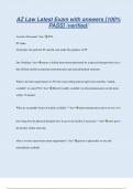 AZ Law Latest Exam with answers &lbrack;100&percnt;  PASS&rsqb; &sol;verified&sol;