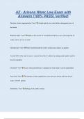 AZ - Arizona Water Law Exam with  Answers &lbrack;100&percnt; PASS&rsqb; &sol;verified&sol;
