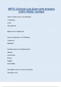 MPTC Criminal Law Exam with Answers  &lbrack;100&percnt; PASS&rsqb; &sol;verified&sol;