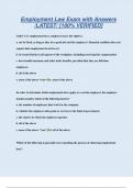 Employment Law Exam with Answers  &sol;LATEST&sol; &lbrack;100&percnt; VERIFIED&rsqb;