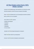 AZ Real Estate Latest Exam &lbrack;100&percnt;  PASS&rsqb; &sol;verified&sol;