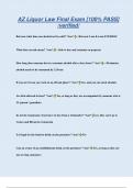 AZ Liquor Law Final Exam &lbrack;100&percnt; PASS&rsqb; &sol;verified&sol;