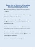 Exam&colon; Law of Agency &ndash; Champions Exams &plus; Answers &lbrack;A&plus; review&rsqb;