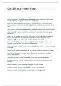 CA Life and Health Exam Questions and Answers Latest Updated