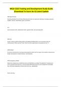 WGU C235 Training and Development Study Guide &vert; GRADED A &vert; 100&percnt; Coreect Elaborations