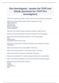 Fire Investigator - master for TCFP test &lpar;Study questions for TCFP Fire Investigator&rpar;