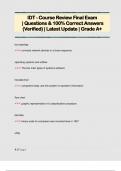 IDT - Course Review Final Exam   &vert; Questions & 100&percnt; Correct Answers  &lpar;Verified&rpar; &vert; Latest Update &vert; Grade A&plus;