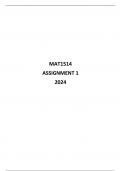MAT1514 ASSIGNMENT 1 2024 SOLUTIONS