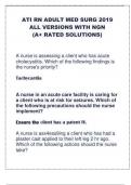 ATI RN ADULT MED SURG 2019 ALL VERSIONS WITH NGN &lpar;A&plus; RATED SOLUTIONS&rpar;