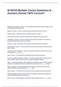 IB SEHS Multiple Choice Questions & Answers Solved 100% Correct!!