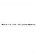 MBA 706 Exam 2 Study Guide Questions and Answers.