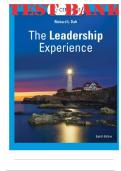 Test Bank for The leadership Experience 8th Edition by Richard Daft | All Chapters | Complete Latest Guide.