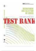 Test Bank For Recruitment and Selection in Canada 8th Edition Victor Catano, Rick D. Hackett, Willi H. Wiesner, Nicolas Roulin and Monica Belcourt | All Chapters | Complete Latest Guide.