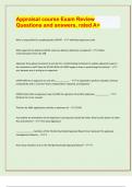 Appraisal course Exam Review  Questions and answers&comma; rated A&plus;&vert; LATEST EXAM UPDATES&vert; 2024&sol;25 &vert;