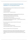 PHLEBOTOMY EXAM REVIEWQUESTIONS AND  ANSWERS&comma; for the 2023&sol;2024 student