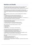 Nutrition and Health