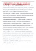 ACRP CCRC EXAM PREP 2024 QUESTIONS  WITH COMPLETE ANSWERS GRADED A&plus;