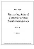(WGU D077) BUS 2050 CONCETS IN MARKETING, SALES, & CUSTOMER CONTACT FINAL EXAM REVIEW Q & A 2024.pdf