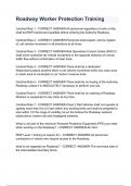 Roadway Worker Protection Training Questions & answers