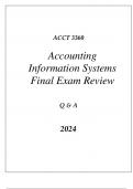 (WGU D217) ACCT 3360 ACCOUNTING INFORMATION SYSTEMS FINAL EXAM REVIEW
