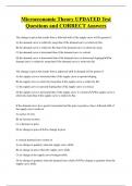 Microeconomic Theory UPDATED Test  Questions and CORRECT Answers