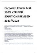 Corporals Course test  100% VERIFIED  SOLUTIONS REVISED  2023//2024