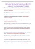 TCFP COMPREHENSIVE FINAL EXAM 2024 WITH CORRECT ANSWERS&vert; ALREADY PASSED