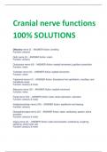 Cranial nerve functions 100% SOLUTIONS