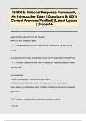IS-800&period;b&colon; National Response Framework&comma;  An Introduction Exam &vert; Questions & 100&percnt;  Correct Answers &lpar;Verified&rpar; &vert; Latest Update  &vert; Grade A&plus;