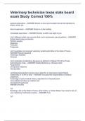 Veterinary technician texas state board exam Study &Tab;Correct 100&percnt;