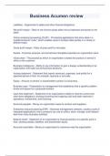 Business Acumen review